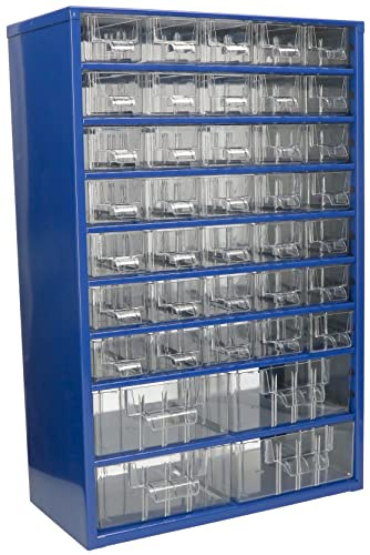 KOTARBAU® Caja de Almacenamiento, Organizador de Taller, 306 x 460 x 155 mm, Organizador de Piezas pequeñas, Metal, 39 cajones/compartimientos, Caja de clasificación, Caja de Herramientas, Tornillos