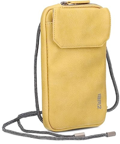 Zwei Handytasche zum Umhängen Mademoiselle.M MP30 Smartphone-Etui & Geldbörse 2-in-1, umlaufender Reißverschluss, längenverstellbarer Riemen, Mini-Handtasche 19 x 10 x 3 cm