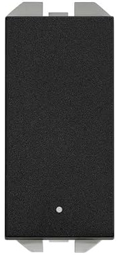 Pulsador neutro luminosoestrechoSimon 20001160-098 Simon 270Negro