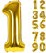 Ballon Chiffre Anniversaire 1 Or,Numéro 1 Feuille Géante Hélium Ballons Gonflables XXL Grand Ballon 1 Numérotés Garçon Fille Homme Femme D'anniversaire Décoration pour Fête Mariage Célébrations