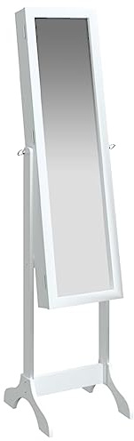 vidaXL Standspiegel Weiß 34x37x146 cm