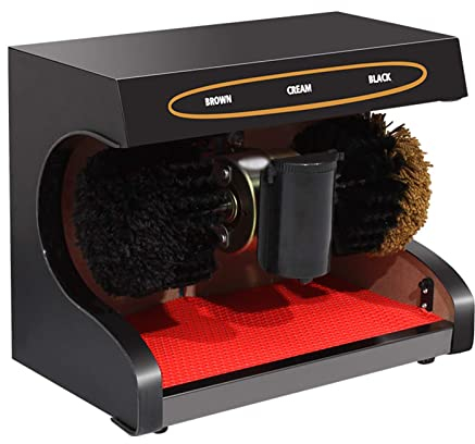 Shoe Polisher Automatic Shoes Cleaning Machine,Electric Shoe Polish Machine with Shoe Brush,Automatic Induction,Suitable for Household Or Public Use,Matte Black