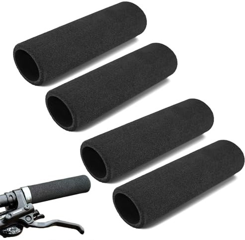 4 Pezzi Copri Manopole in Spugna Universali per Manubrio,Comfort Copertura Antiscivolo Anti-Vibrazione per Impugnatura del Manubrio,Accessorio Morbido per Manubrio da Moto/Mountain Bike/Bicicletta