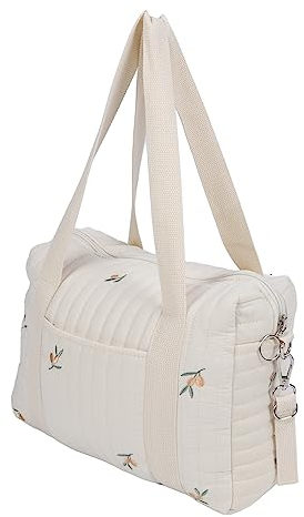 BORDSTRACT Multifunktionale Aufbewahrungstasche Für Kinderwagen, Reißverschluss-Stickerei, Wiederverwendbare Handtasche, Wickeltasche, Große Kapazität, Reißverschlusstasche(Olive)