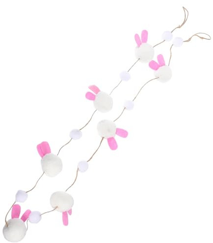 HOODANCOS Osterdekoration The Office büroradio Osterbaumschmuck Hasengirlande aus Filz Blumengirlande Wohnkultur Osterbanner-Anhänger Haushalt Ornament hängende Dekoration Wollfilz