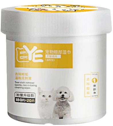 Wpsagek 200 Pet Eye Cleaning Wet Wipes, Tear Stain Remover For Dogs Eyes,cat Cleaning Cotton Pads Unscented Gentle Pet Ear Stain Remover