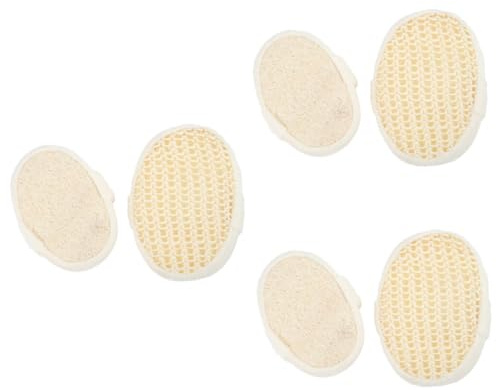 Healvian 6 Piezas toalla de baño de lufa esponja baño esponjas baño depurador de ducha depurador de espalda exfoliante esponja de baño depurador de baño de cerdas de lufa cepillo de ducha