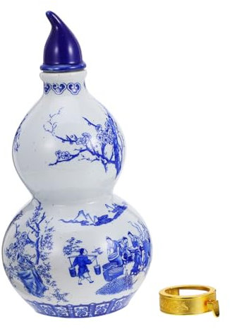 CIYODO Keramik Weinflasche in Kürbisform Für Draußen Tragbarer Weinbehälter Aus Porzellan Traditioneller Weinkrug Servierflasche Mit Sicheren Verschluss Geeignet Für Jede