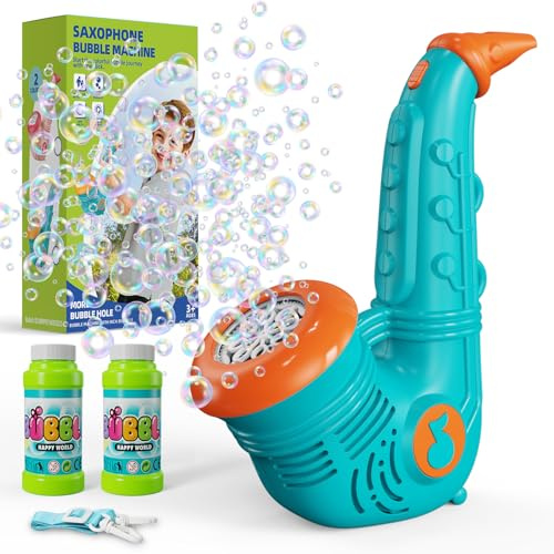 PANACARE Macchina per Bolle di Sapone per Bambini, Macchina per Bolle di Sapone 10000+ Bubble/minuto con liquido, Adatta per Matrimoni/Compleanni/Feste/Pasqua, Regalo Giocattolo per Bambini