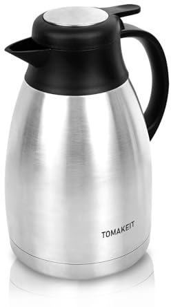 Thermal Coffee Carafe, 2L/68 Oz Stainless Steel Vacuum Insulated Thermoses, Double-Wall Design, 24-Hour Hot & Cold, Leak-Proof, Portable for Travel,Camping,Office