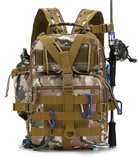 Aceshop Large Capacity Hunting Backpack - Military Tactical Sling Bag with Multi-Purpose Storage - Portable Camouflage Design