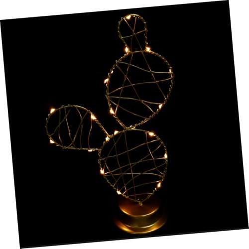 iplusmile Lampe de Bureau Décorative Forme de Cactus Lampe de Chevet Moderne LED pour Chambre à Coucher Salon Lumière de Unique sans Batterie