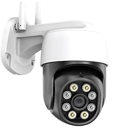 OTENC Caméras pour la sécurité à Domicile, Caméra IP sans Fil 8MP 4K Caméra dôme de Vitesse PTZ extérieure Cloud 5MP iCSee App 1080P 3MP HD AI Suivi Automatique CCTV Surveillance(8MP Add 64G Card)
