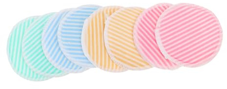MERRYHAPY 8stücke Bamboo Makeup Remover Pads Aus Doppellagiger Kristallvelours-bambusfaser Waschbare Wiederverwendbare Abschminkpads Für Sensible Haut Porentiefe Reinigung Kompakt Für Reisen