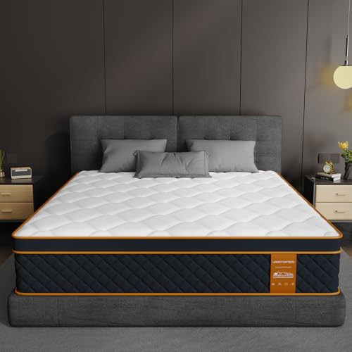 Matratze 160x200 cm Höhe 25cm, 7-Zonen Federkernmatratze, Härtegrad H3, Orthopädische & Ergonomische Federkernmatratze mit Memory-Schaum Schicht, Öko-Tex & CertiPUR Zertifiziert, Rückenentlastende