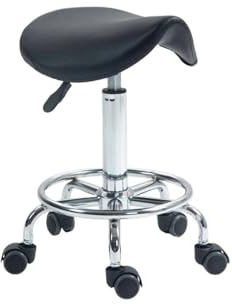 JCXIOC Tabouret Roulant Tabouret de Salon Roulant for Massage, Spa, Clinique, beauté, Noir