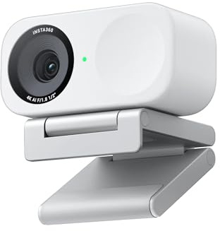 Insta360 Link 2 C Cámara Web 4K alimentada por IA con Sensor de 1/2 Pulgada para Mayor Detalle, Audio Profesional, Control de Gestos, HDR, Seguimiento de IA, Vista de Escritorio y Modo Streamer
