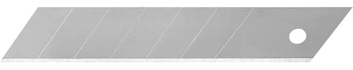 4K5 Lot de 10 lames de rechange SK2 pour cutter de 25 mm de largeur, CB 25, lames sécables en parallélogramme avec 6 segments sécables chacune, finition satinée