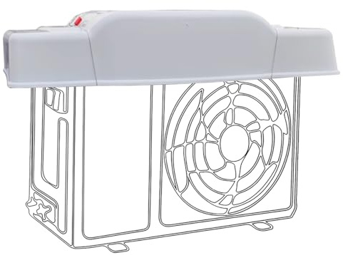 Large AC Condenser & Heat Pump Cover - Outdoor Unit Protection from All Elements (Rain, Snow, UV), Easy-Install Waterproof Canopy(37.4x16.9in)