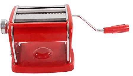 KIMISS Machine à Pâtes Mac Sucker Type Presse-Nouilles Manuelle en Acier Inoxydable pour un Usage Domestique - Mac à Rouler les Nouilles Multifonctionnel avec 6 Niveaux d'épaisseur Réglables