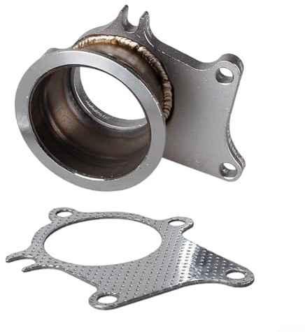 TONIXY 1Pcs 3 76Mm Bolt Turbo Scarico Flangia A V Banda Adattatore di Conversione T3 T4 In Acciaio Inox Argento Per Gt35 T04E Racing
