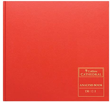 Collins Cathedral Livre d'analyse 150 Série 12 Colonnes de trésorerie 96 Pages 297 x 315mm - 150/12.1