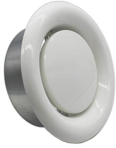 Kair Ceiling Extract Valve 100mm - 4 inch White Coated Metal Vent
