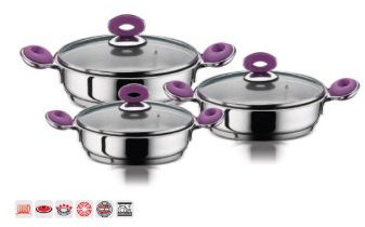 Flach -Topf Töpfe Edelstahl 18/10 Induktion Gemüsetopf Tencere Fleischtopf