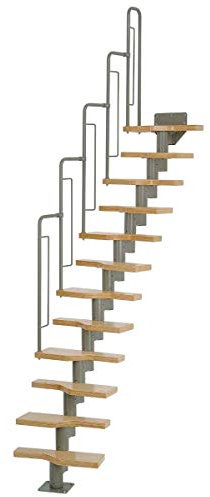 Dolle Graz Modular Staircases with Steps Beech Multiplex Grey