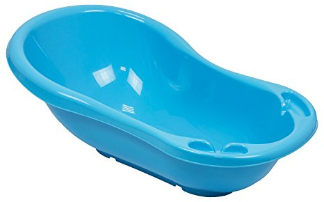 keeeper Ergonomische Babywanne, Ab 0 bis ca. 12 Monate, Little Duck Dekor, 84 cm, Wiktoria, Blau