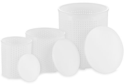 Käseformen Set Klein inkl. Pressdeckel (Käse selber Machen) Käseform, Herstellung