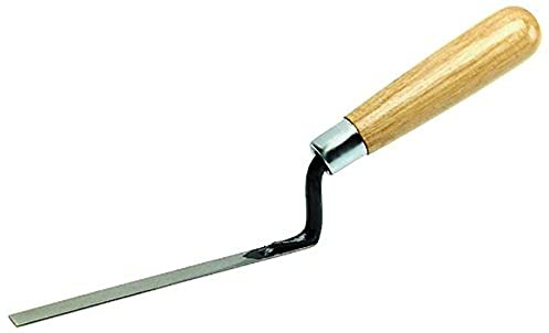 MARSHALLTOWN QLT Tuck Pointer, 6 x 3/8 Inch, Wood Handle, Tuck Pointing Trowel for Brick and Mortar Joints, 98