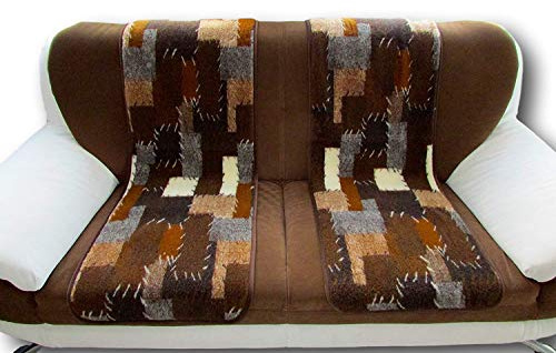 Alpenwolle Sesselschoner Patchwork Set 2 Teilig 50x200cm Couchschoner Sesselüberwurf Sitzauflage Überwurf Sesselauflage