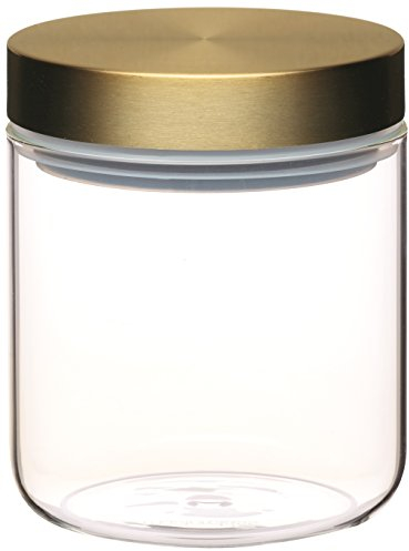 MasterClass Barattolo ermetico in vetro per alimenti con coperchio in ottone, 700 ml (1,25 pts)
