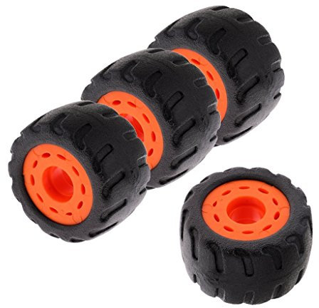 Backbayia 4 Stück 70 x 45 mm 75 A Gummi wasserdicht verschleißfest Rad für Longboard Mountainboard Skateboard