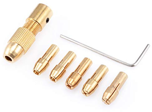 KATUR Juego de 7 brocas eléctricas pequeñas de 1,0 a 3,0 mm, con llave Allen y tapa de cobre de 2,35 mm (2,35 mm)