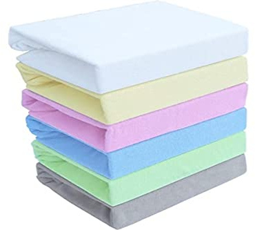 Spannbettlaken Kinderbett FROTTE 60x120 70x140 80x160 Top Qualität Hohe Gewicht 180g/m2 (70x140, Gelb)
