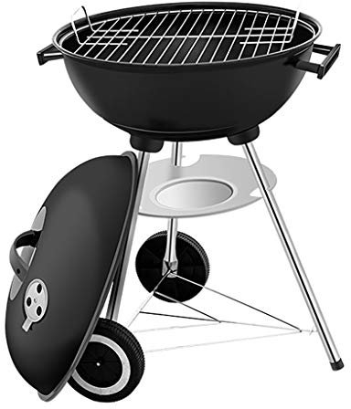 PIAOLING Outdoor Portatile Rotonda Barbecue Domestica del Carbone di Legna Griglia for Barbecue Piccola Rotonda Grill con Coperchio (Color : A)