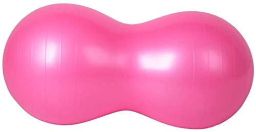 Umerk Gymnastikball Peanut Ball Übung Yoga-Kugel Zwei Kugeln Swiss Ball Yoga Ball Balance-Ball mit Luftpumpe (Color : Pink)