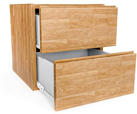 ben+camilla.com Square Massivholz Regalwürfel + Doppel-Schublade | Buche 37,6 x 37,6 x 40 cm | Grundmodul inkl. Zubehör für individuelles Flexibles Würfelregal | Regalsystem mit Erweiterungen