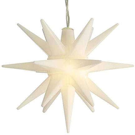 zeitzone Weihnachtsstern Beleuchtet LED Stern Außen Innen zum Hängen Batterie Timer 12cm