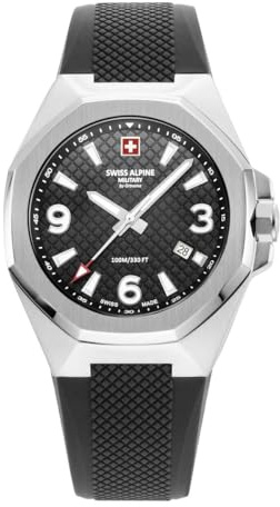 swiss alpine military Herren Uhr Analog Quarz 7005.1 Silikon