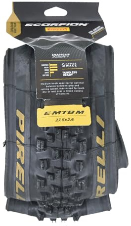 Pirelli Scorpion E-MTB M Gold Label 27.5 x 2.6, 1x E-MTB Reifen 27,5 Zoll, Trail Enduro Reifen Mixed Terrain E-Bike, Fahrradreifen Tubeless Ready TLR pannensicher SmartGRIP Fahrradmantel ETRTO 55-584