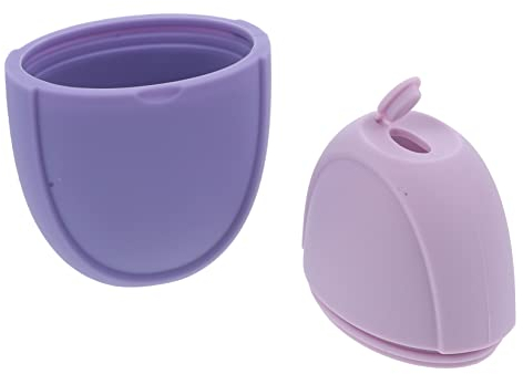 Housoutil Facial Ice Roller and Ice Mold for Face Silicone Oval Purple for Cooling Massage Reusable Beauty Tool for Puffiness Relief and Skin Tightening