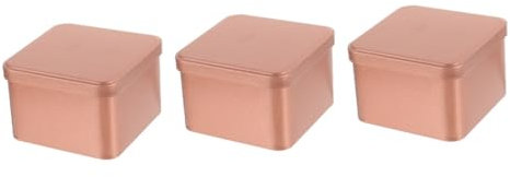 Cabilock 3 Pz Confezione Regalo in Latta Contenitori Per Alimenti Biscottiera Contenitore Per Alimenti Vasetti Bomboniere Contenitore Alimenti Scatole Per Confetti Quadrato Guanti Da Box, JH10G1423C