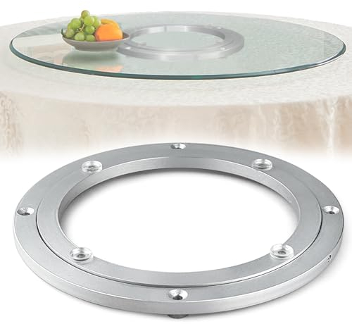 ESOYAWE Tischplatte Dreh Drehteller Kugellager Ø 12 20 25 30 35 39 45 49 58 68 80 99 cm Rund Aluminiumlegierung Lazy Susan Drehlager, Tisch Drehplatte Für Tischplatten Aus Glass, Holz Und Marmor
