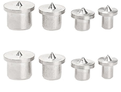 Mgoodoo 2 Set Dowel Centre Points Set 6/8/10/12mm,Stainless Steel Marker | Woodworking Alignment Drill Marker Tool,for Accurate Wood Alignment & Drilling,Rust-Resistant,for Workshops Projects