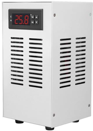 Asixxsix Refroidisseur d'aquarium 72w, Petit Refroidisseur d'eau pour Aquarium de 20L, compresseur de réfrigération, système de Refroidissement hydroponique Silencieux pour l'hydroponie