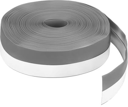 QUARKZMAN Silicone Sigillo Striscia 35mm Striscia Tenuta Silicone per Ferma Spifferi per Porte Nastro Adesivo Finestra Casa Doccia Fessure Vetro Lunghezza 15m, Grigio