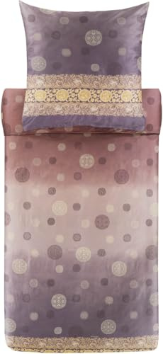 Bassetti PALLAVICINO Bettwäsche + 1 Kissenhülle aus 100% Baumwollsatin in der Farbe Grau G1, Maße: 155x220 + 1 K 80x80 cm - 9329917